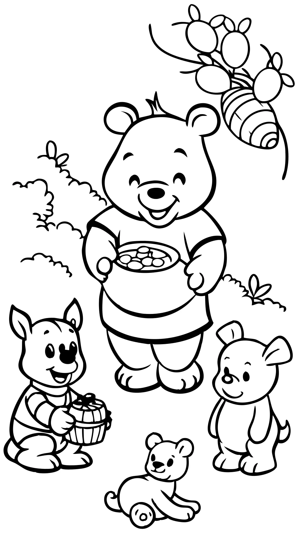 lindo winnie the pooh para colorear